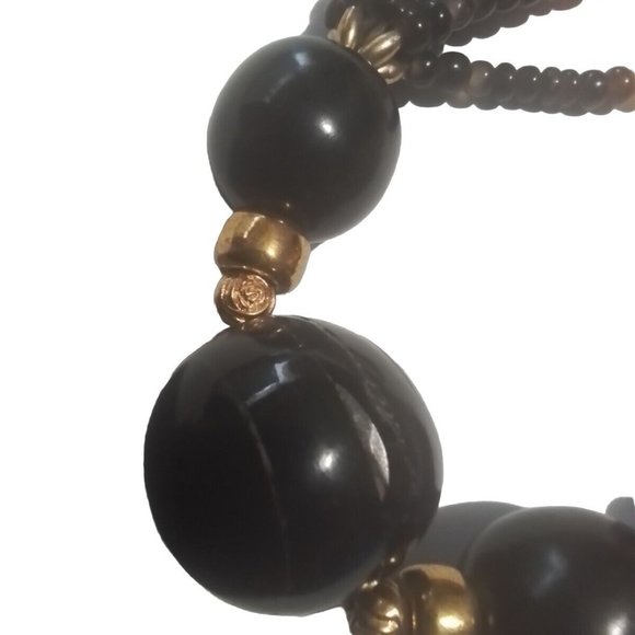 Apple Juce Prystal Bakelite 1940 Rootbeer And Honey Necklace Bn17 - Picture 8 of 11